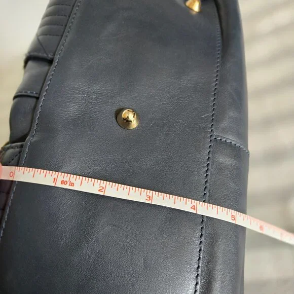 A. Bellucci Blue Leather Drawstring Bag - Picture 13 of 16